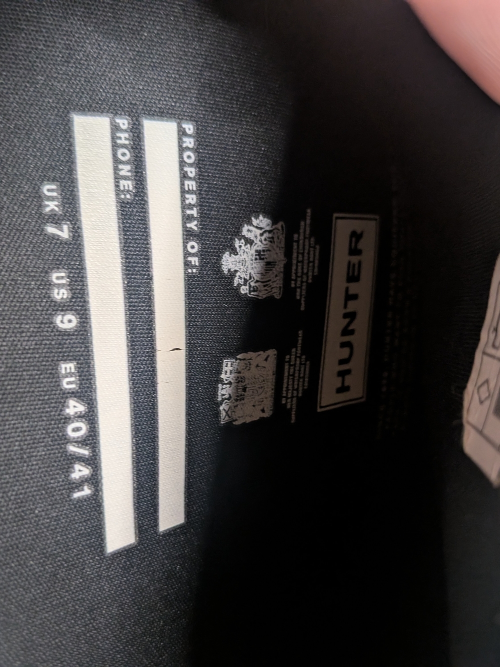 Hunter Black Gloss Tall Rain Boots with Logo Trim - Picture 15 of 16
